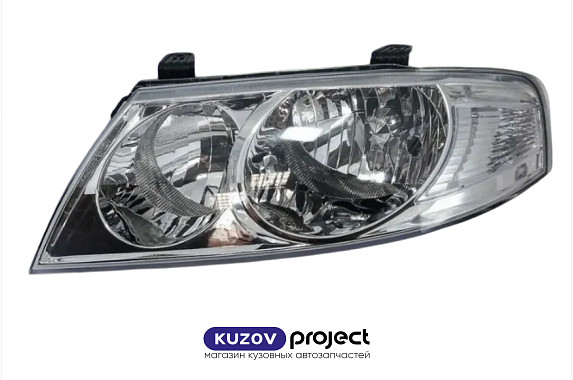 Фара левая хром механический корректор Nissan Almera Classic 2006-2012 (Китай)