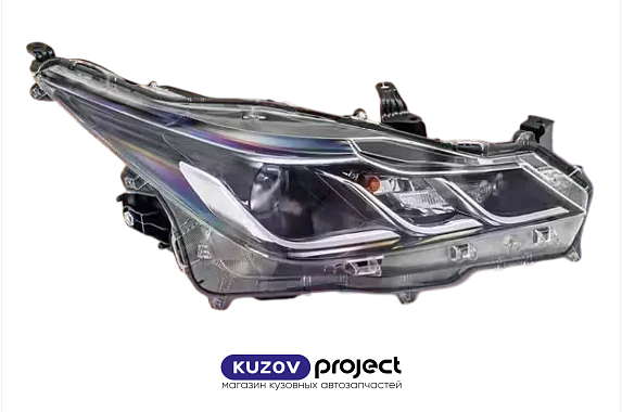 Фара правая с электрическим корректором (ДХО / линза) Toyota Corolla 2018-2022 (Китай)