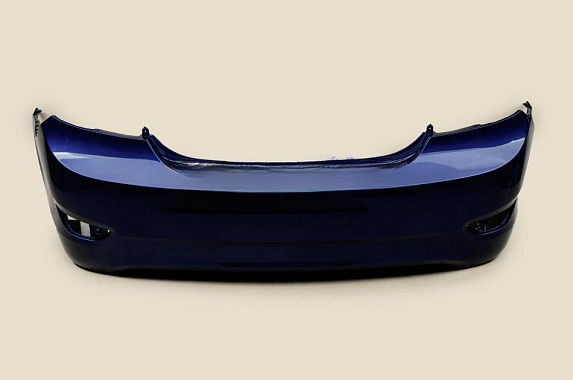 Бампер задний Hyundai Solaris 2010-2014 4D Россия Sapphire Blue WGM (Синий перламутр)