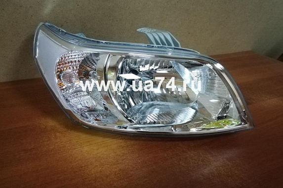 Фара правая механический корректор (светло-серый корпус) Chevrolet Aveo (T255) 2007-2012 (Китай)